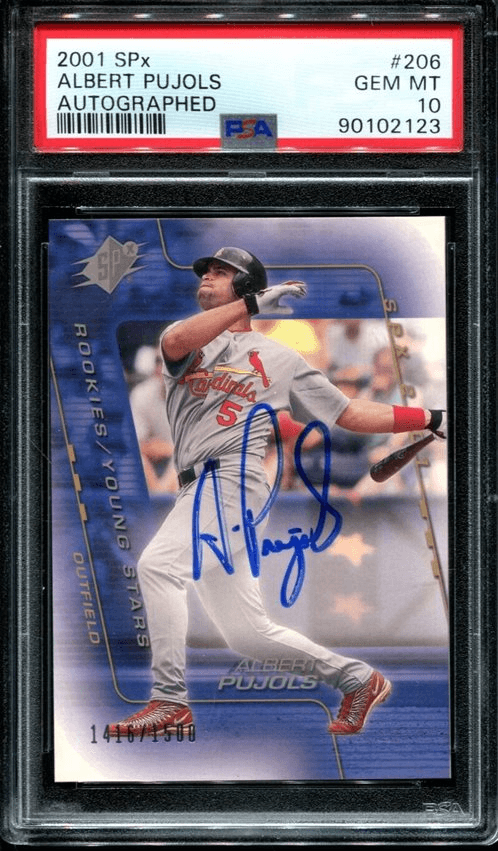 2001 SPx Albert Pujols autographed rookie card