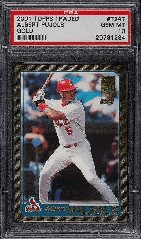 2001 Topps Traded Gold Albert Pujols rookie card