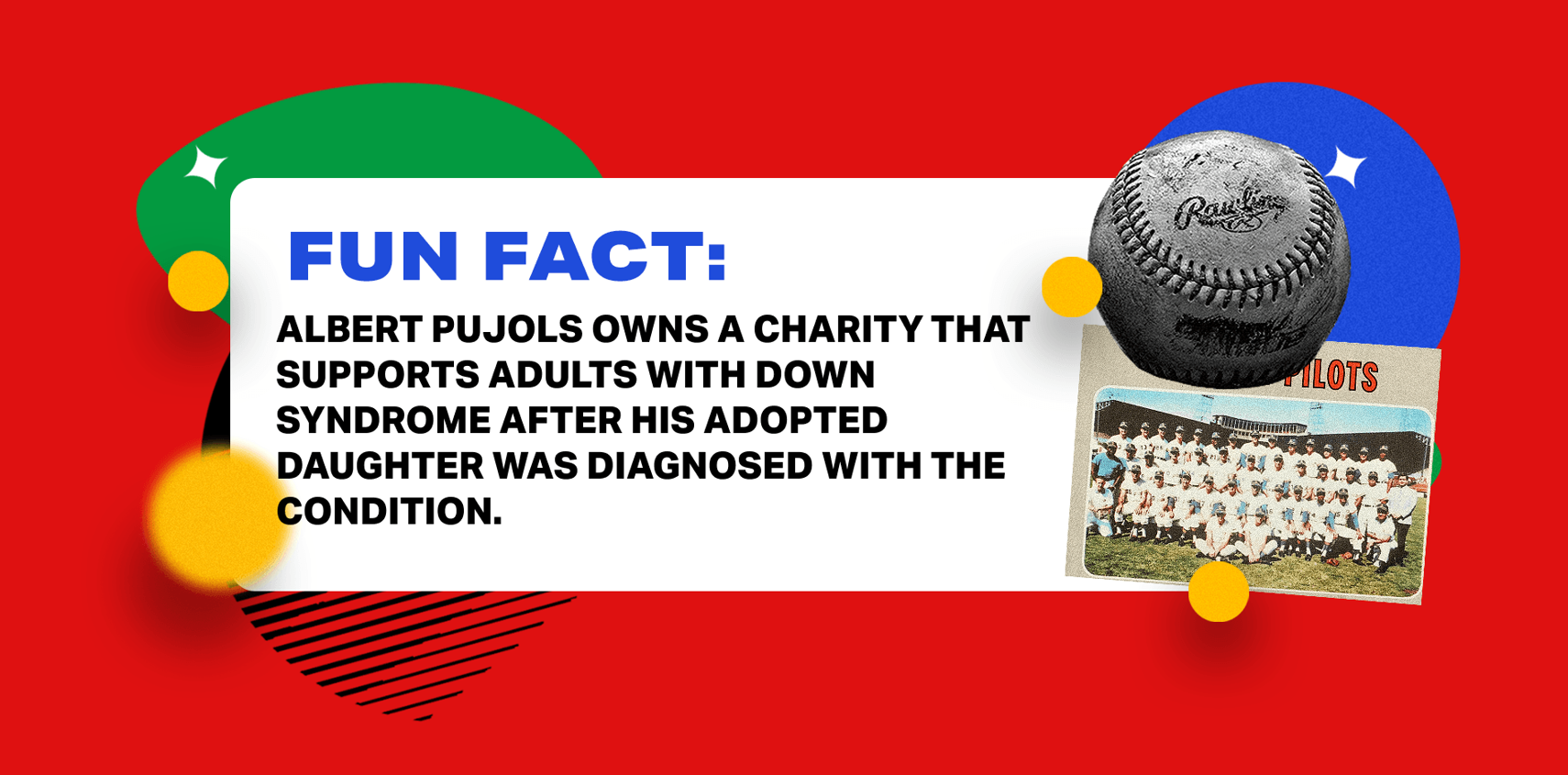 Albert Pujols fun fact graphic