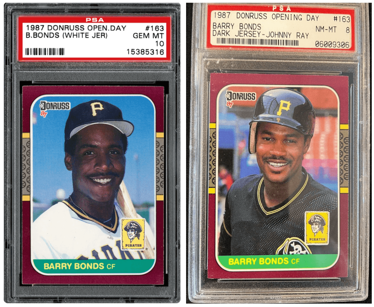 1987 Donruss Opening Day Barry Bonds RC #163