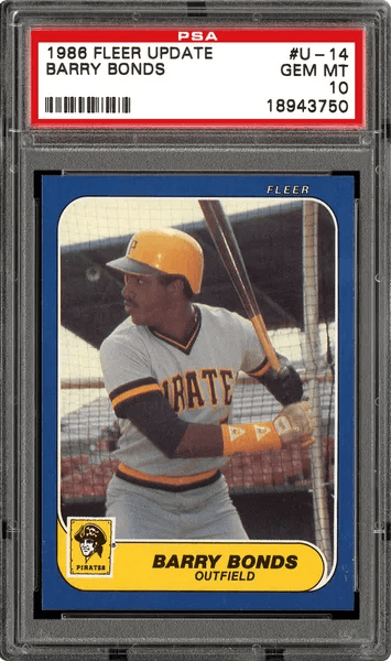 1986 Fleer Update Barry Bonds