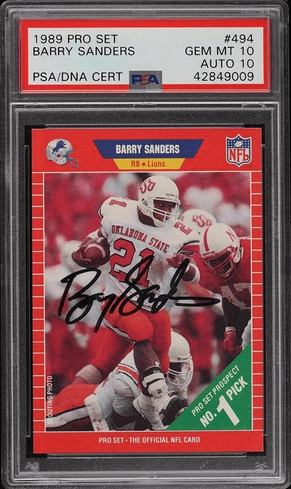 1989 Pro Set Barry Sanders Rookie Card
