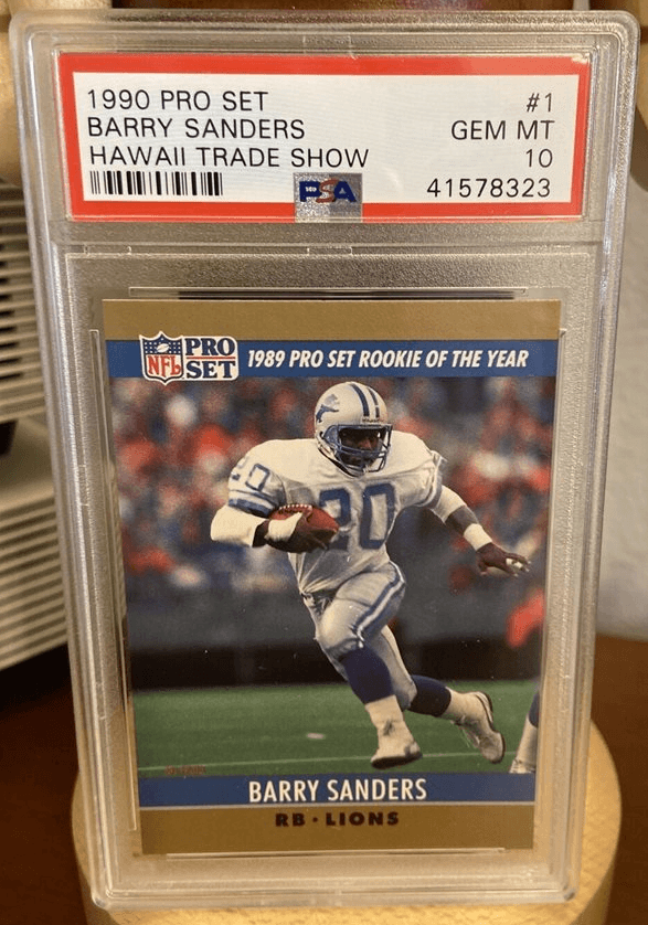 1990 Pro Set Barry Sanders Hawaii Trade Show Card