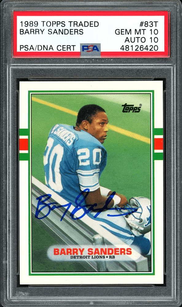1989 Topps Traded Barry Sanders Rookie Card