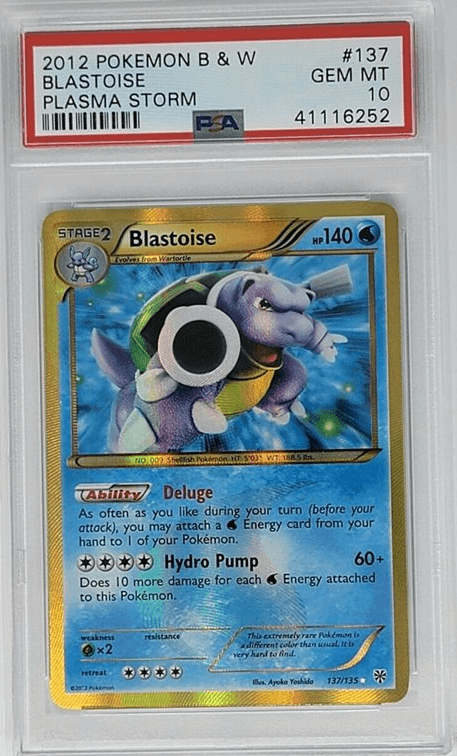 2013 Pokemon Black and White Plasma Storm Blastoise #137