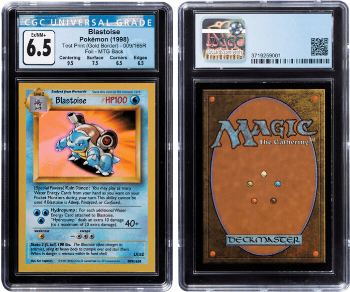 1998 Gold Border Blastoise Pokemon card