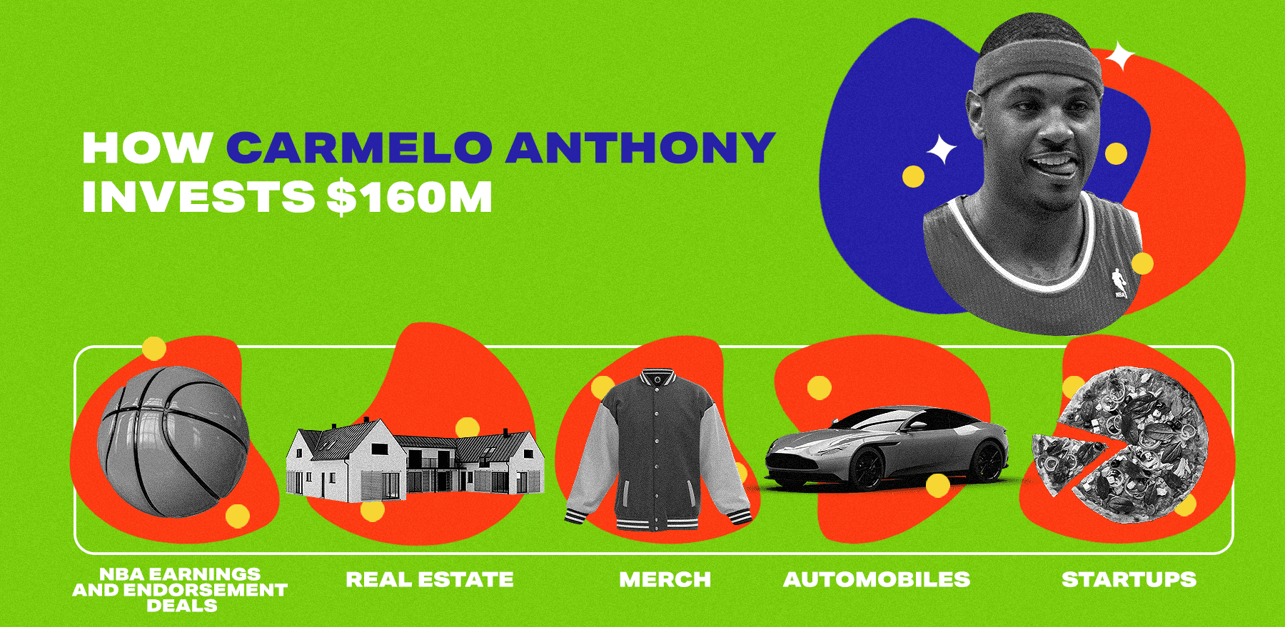 Carmelo Anthony net worth infographic