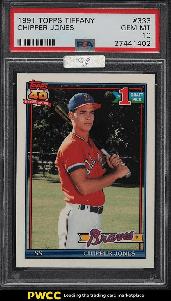 1991 Topps Tiffany Chipper Jones Rookie Card