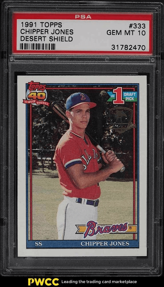 1991 Topps Desert Shield Chipper Jones Rookie Card