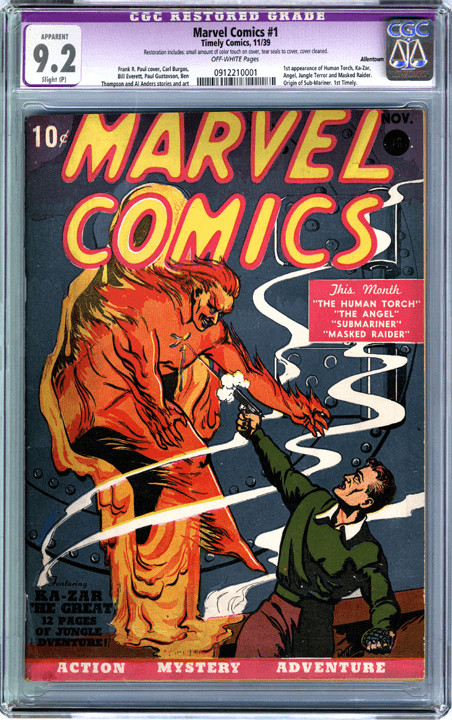 Marvel Comics #1 record sale