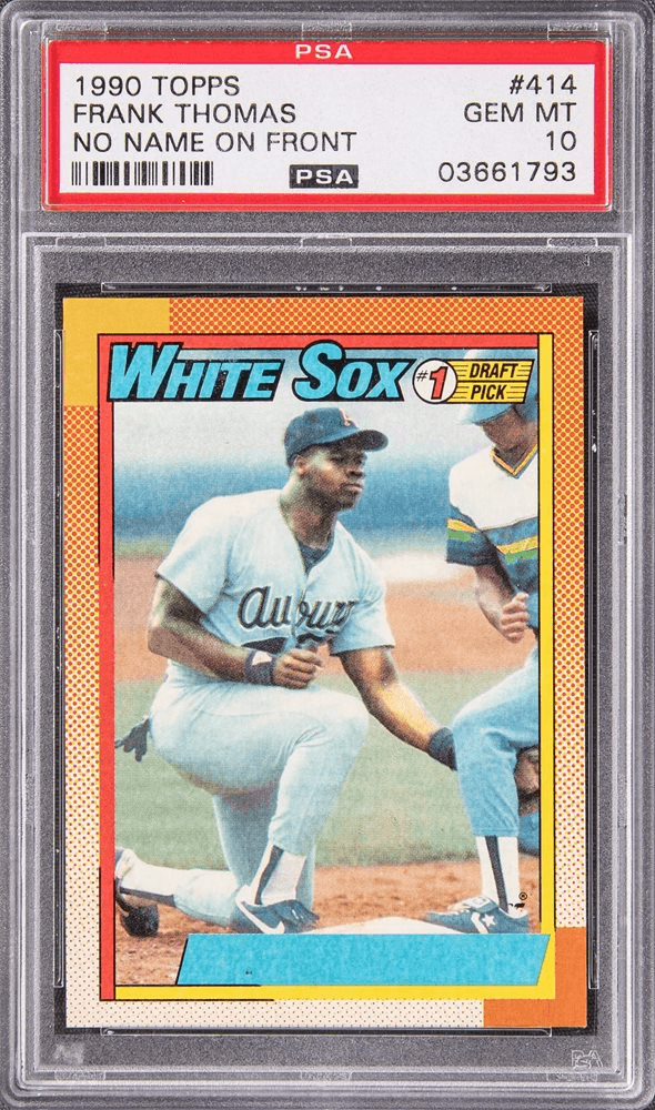 1990 Topps Frank Thomas No Name on Front #414