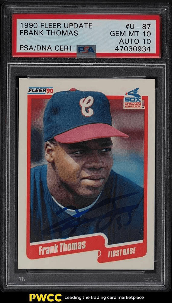 1990 Fleer Update Frank Thomas Rookie Card #87