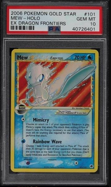 Mew-Holo Gold Star card