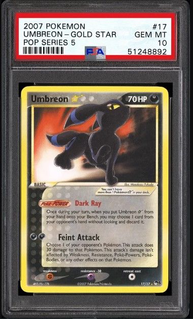 Umbreon-Gold Star card