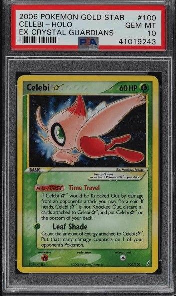 Celebi-Holo Gold Star card