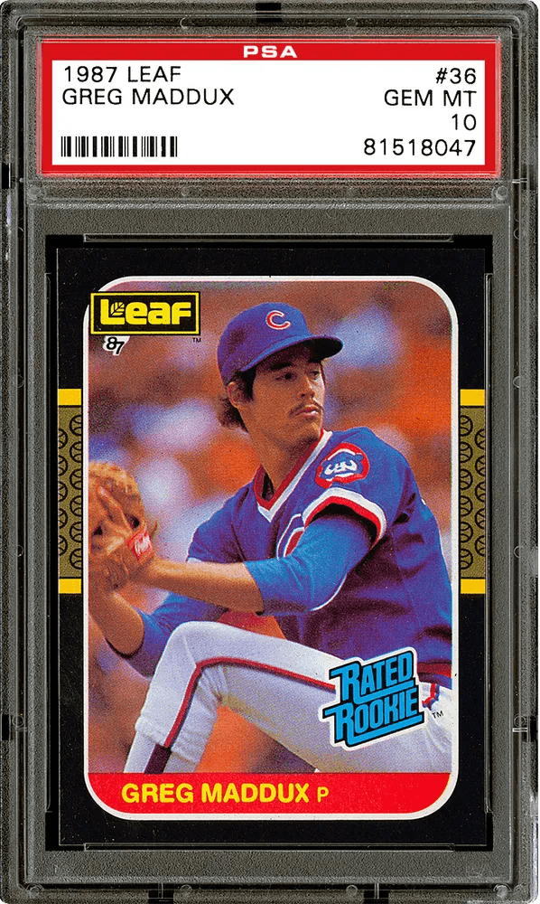 Leaf Greg Maddux rookie card #36