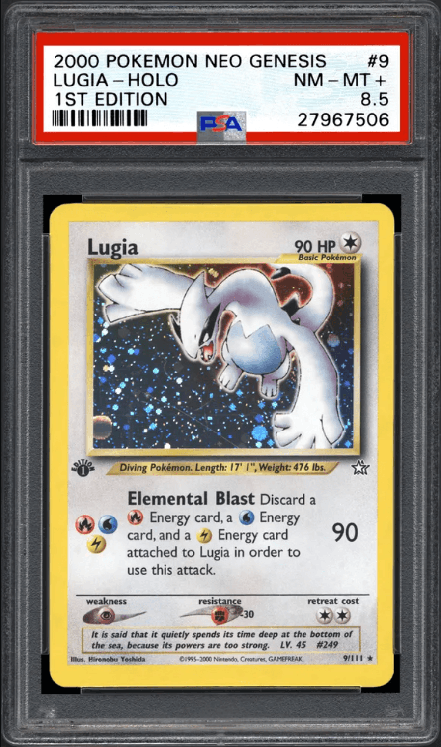 Lugia Neo Genesis Holo card