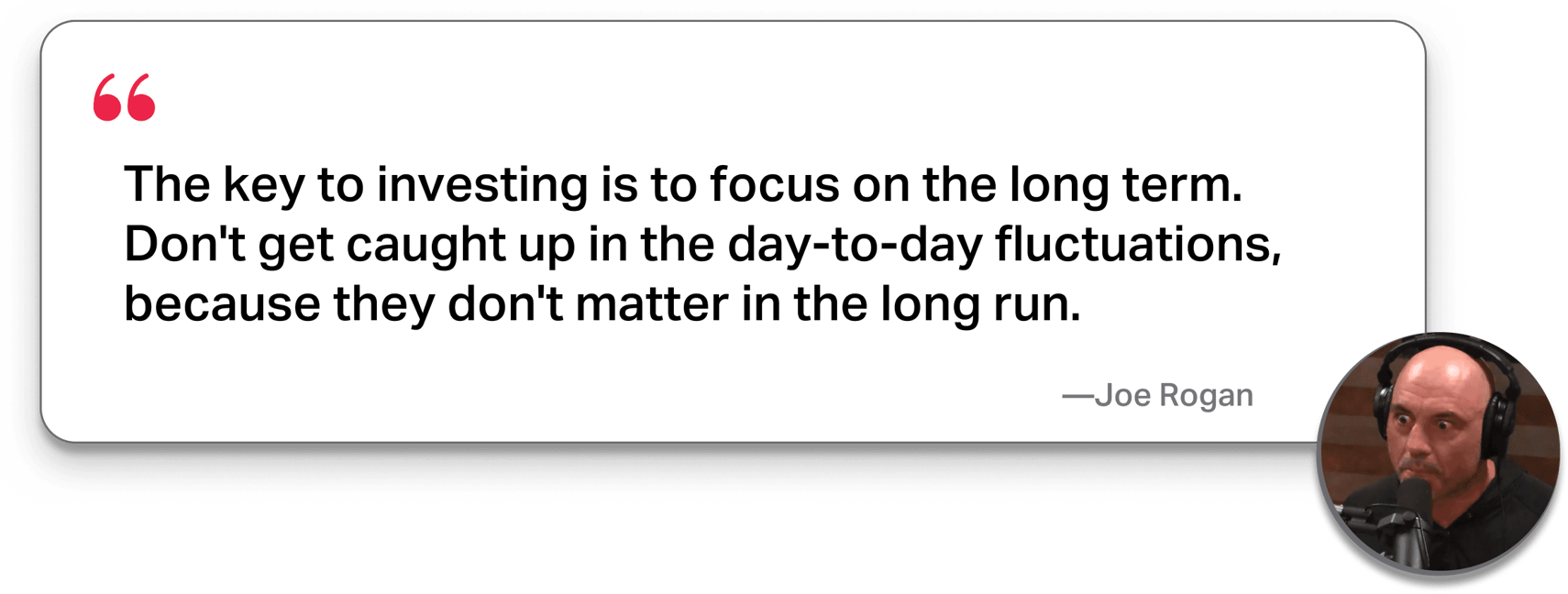 Focus on the long-term quote