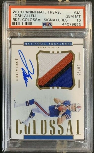 2018 Panini National Treasures Rookie Colossal Material Signatures Josh Allen #RCSJA