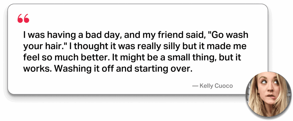 Kaley Cuoco quote about starting over