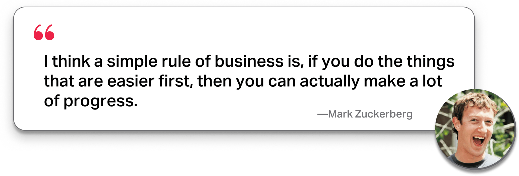 Mark Zuckerberg quote about wise choices