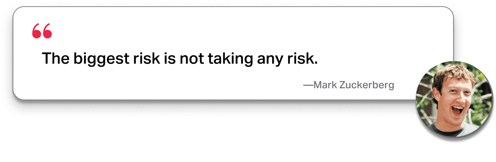 Mark Zuckerberg quote about taking risks