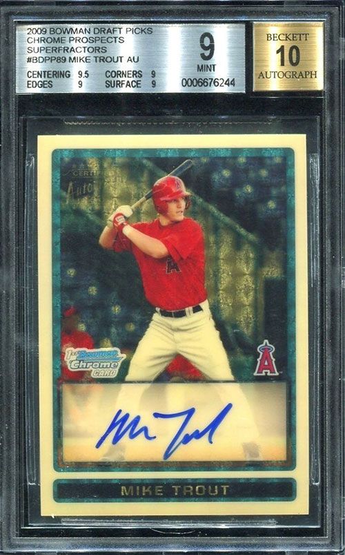 2009 Bowman Chrome Mike Trout Superfractor