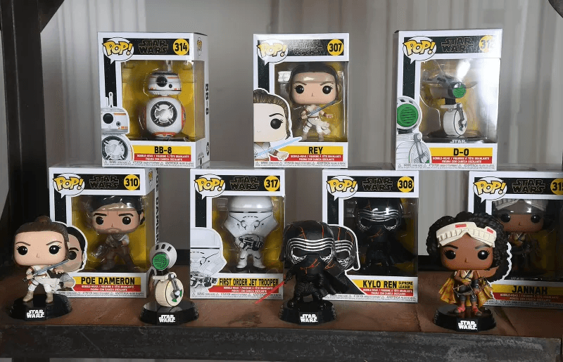 A collection of Star Wars Funko Pops
