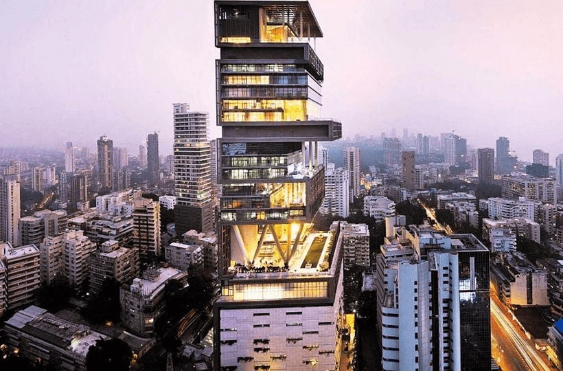 Antilia Tower Palace in Mumbai, Indi