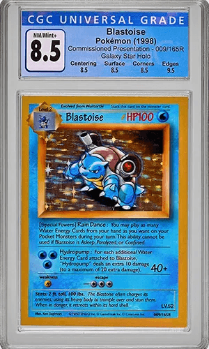 CGC Graded 1998 Blastoise Commissioned Presentation Galaxy Star Hologram Card