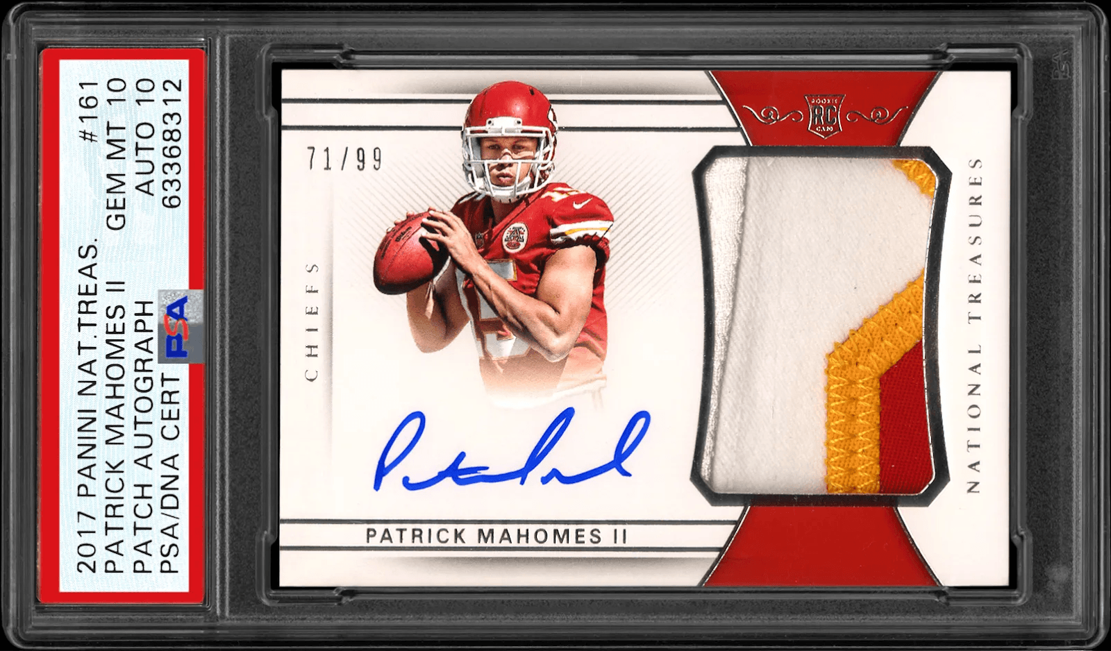 Panini National Treasures Rookie Patch Auto #161