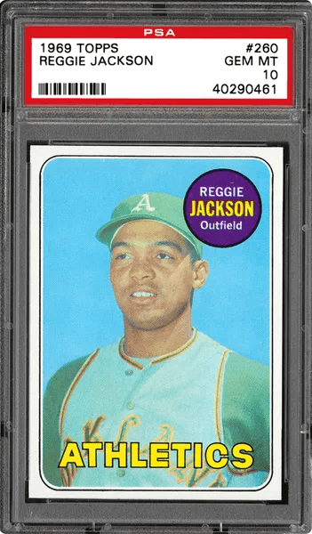 A gem mint Reggie Jackson 1969 Topps #260