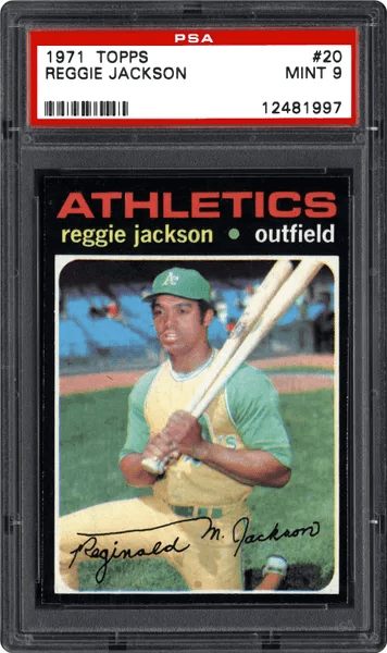 A PSA 9 1971 Topps Reggie Jackson #20