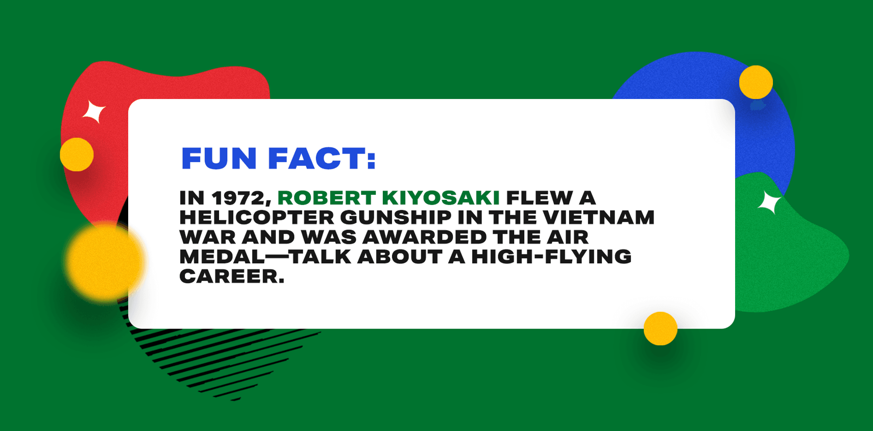 Kiyosaki fun fact infographic