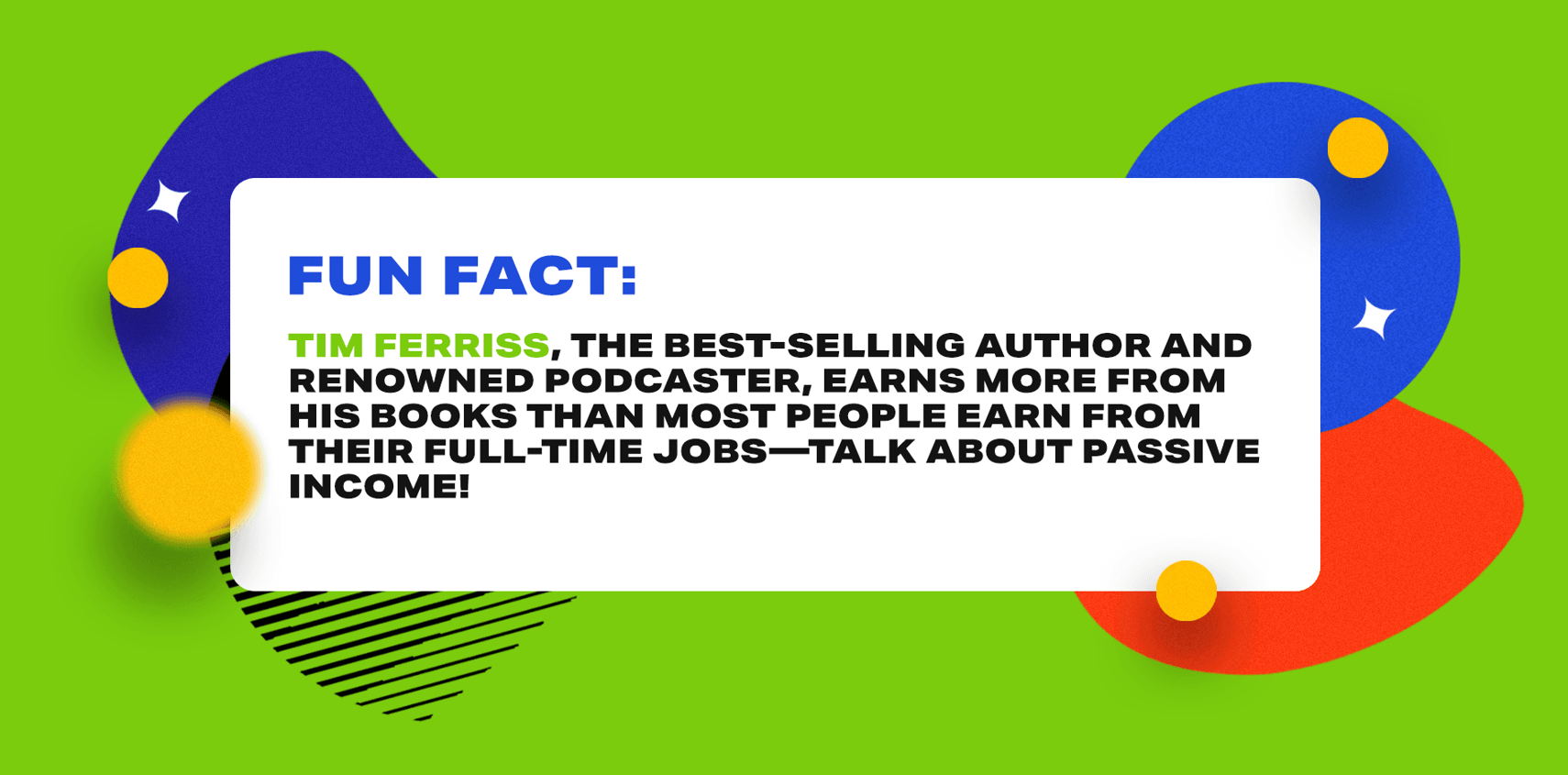 Tim Ferriss fun fact infographic