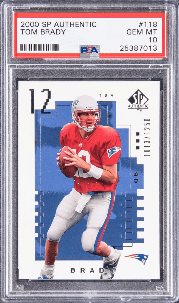 2000 SP Authentic Tom Brady Rookie Card #118