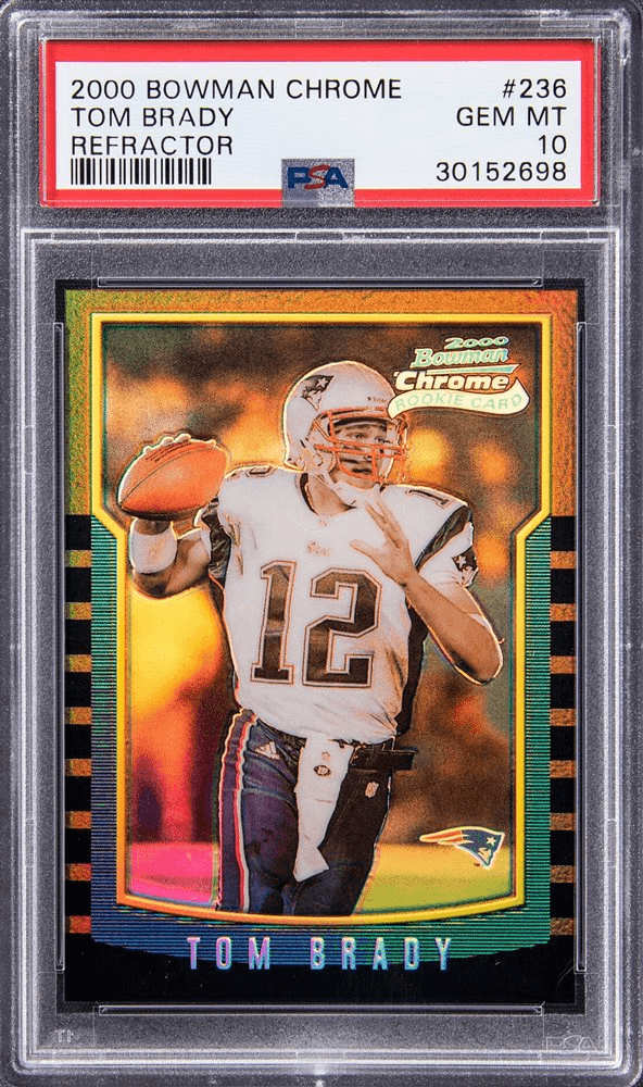 2000 Bowman Chrome Tom Brady Refractor Rookie Card #236