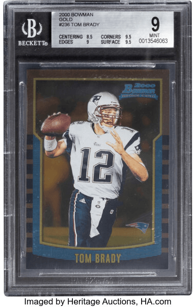 2000 Bowman Gold Tom Brady Rookie Card #236