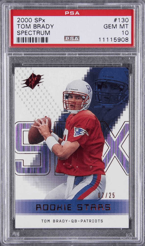 2000 SPx Spectrum Tom Brady Rookie Card #130