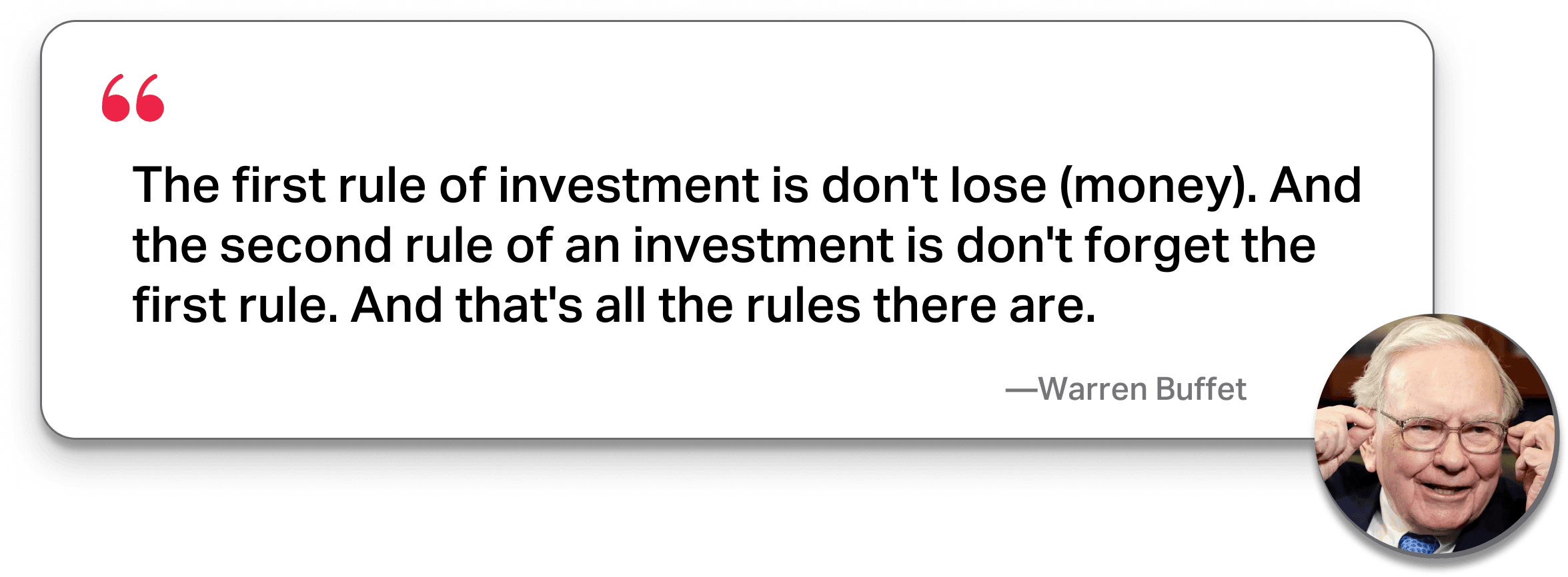 Warren Buffett quote about protecting your margins