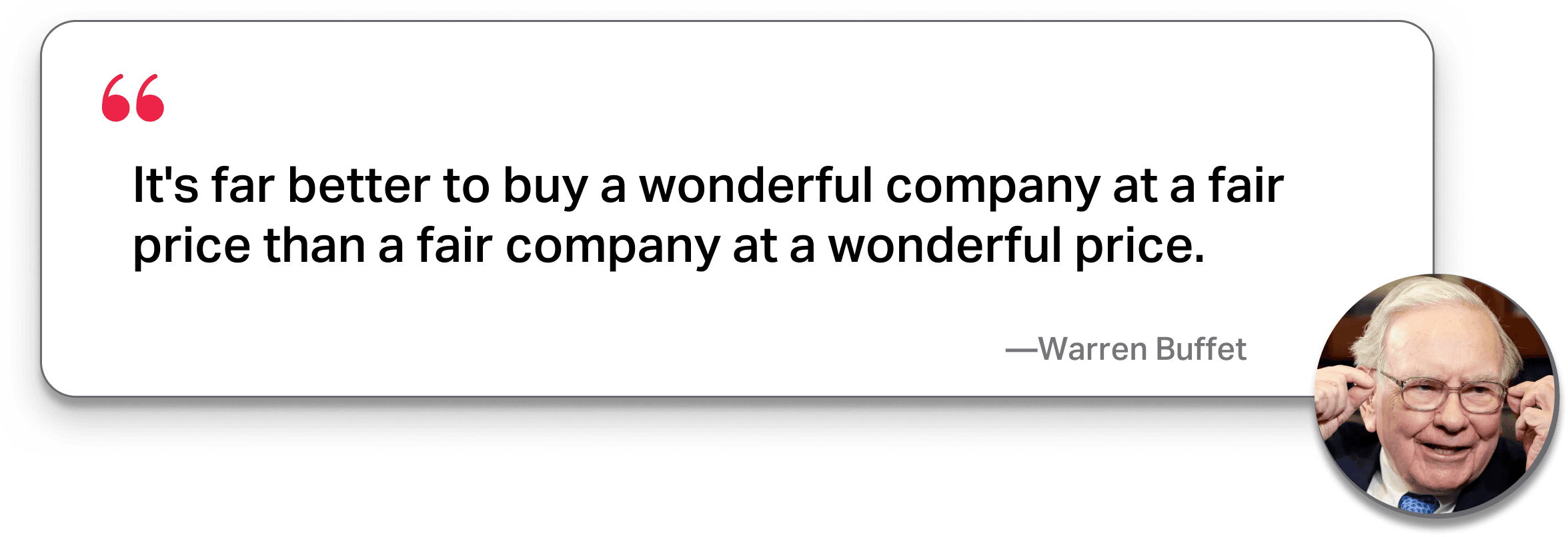 Warren Buffett quote about making rational decisions