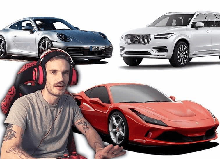 PewDiePie car collection